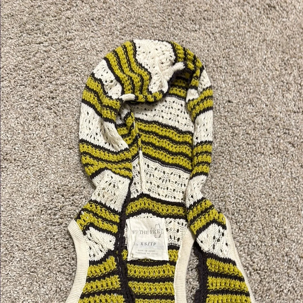 We the Free Striped Knitted Romper with hood  Size XS - Picture 4 of 6